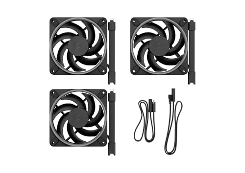 Image of Fractal Design Momentum 12 RGB 3-Pack Black 120mm PC Case Fan 3-Pack FD-F-MR1-1203 FN2099