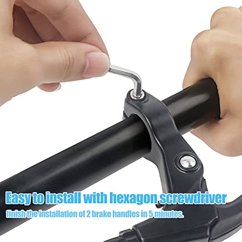 Xcrui 1Pair Bike Brake Levers Aluminum Alloy Bicycle Brake Handle For Most Bicycle, Road Bike, Mtb, Bmx, Cycling,2.2Cm Diameter,Black #TOP1