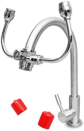 Kit lavaojos con doble boquilla para grifo de lavabo y máxima eficacia