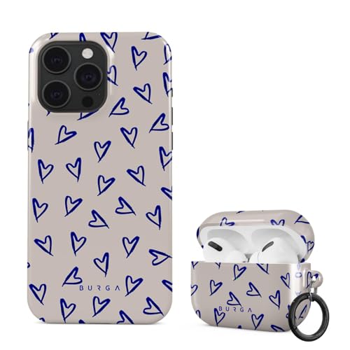 BURGA Case Compatible with Airpods PRO and Phone Case Compatible with iPhone 13 Pro - Scratch-Resistant Shockproof Cover - Bundle