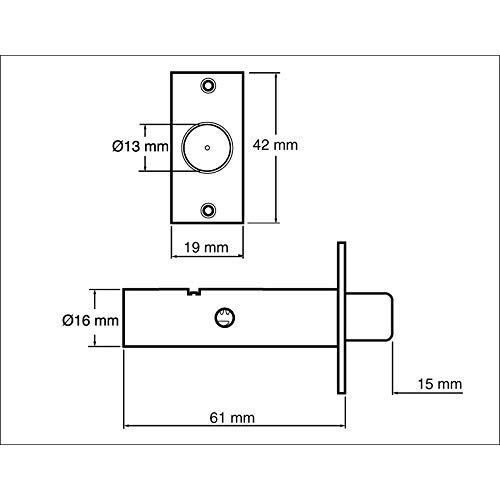 Yale Polished Brass Door Security Bolt - Standard for Hinged Doors - Image 2
