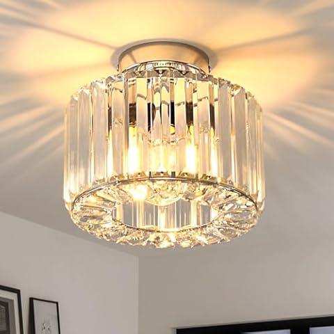 ANWIO Modern Crystal Ceiling Light Fixture Cover