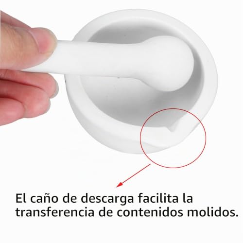 Miniatura 5 de 2 Piezas 55ml, 80ml, Mortero Cocina, Mortero, Mortar And Pestle, Tamaño Pequeño, Material Cerámico, Para Especias De Cocina Y Trituración En Laboratorio