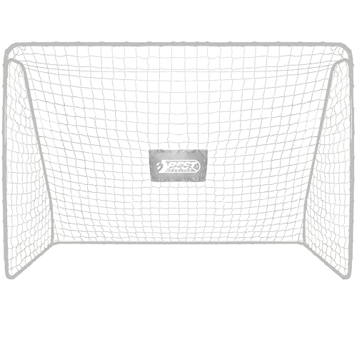 Best Sporting Tornetz für Fußballtor I Tornetz mit Best Sporting Logo I Passend für Tore mit den Abmessungen 180 x 120 x 60 cm I Fussball Tornetz Grau/Weiß
