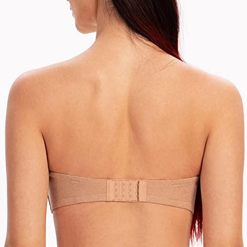 Image of MELENECA Women's Push Up Strapless Bra Padded Underwire Stay Put Lift