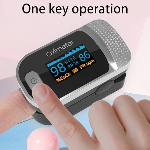 FUELIX Oxímetro De Pulso para Adultos, Pulxiometro De Dedo Profesional Monitor Spo2, Oxímetro De Dedo con Pantalla OLED, Saturador Oxigeno Dedo para Adultos Niños A - imagen 3