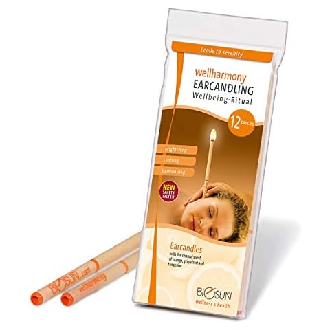 12 pieces (6 Pairs) BIOSUN Wellharmony Earcandles, Orange/Grapefruit/Tangerine Cover