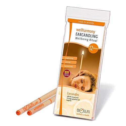 12 pezzi (6 paia) Biosun, candele Wellharmony, arancia/pompelmo/mandarino