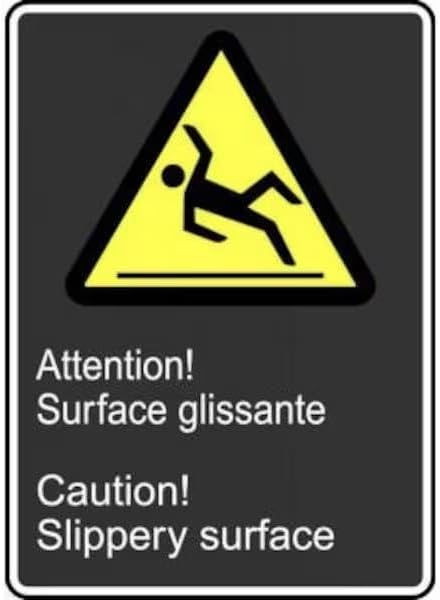 SAFETY SIGN CAUTION SLIPPERY, Mfr: FBMCSA620VA-A