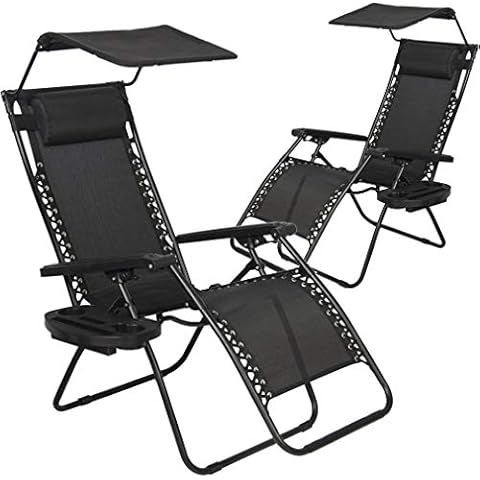 BestMassage Zero Gravity Chair with Canopy and Cup Holder Cover