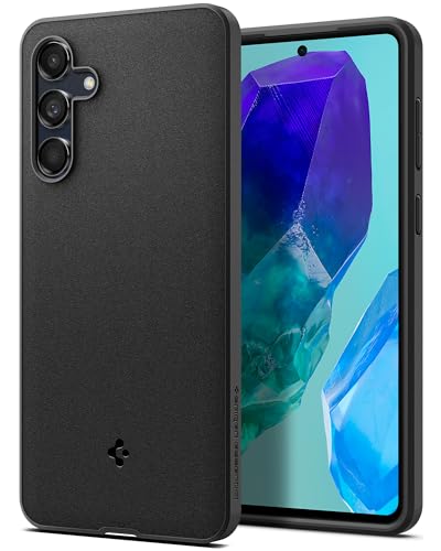 Spigen Essential Sand Blast for Samsung Galaxy M55 5G Case, Galaxy M55 5G Back Cover (2024) - TPU｜Matte Black