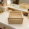 Nudaoz 6-Pack 5 Inch (12.5cm) Natural Rustic Nesting Wooden Boxes Farmhouse Decor Containers for DIY Crafts Home Closet Organization Office Supply Storage Bathroom Vanity Display #5