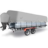 Système de protection contre les tempêtes : 15 sangles réglables + ourlet élastique pour un maintien parfait. Résiste à des rafales de 120 km/h - Parfait pour les bateaux Ponton sur remorques.