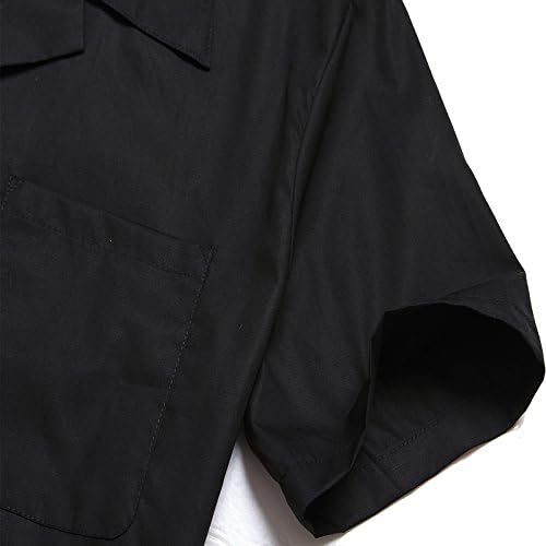 Anchor MSJ Men's 50s Male Clothing Cotton Men Shirts Short Sleeve Vintage Fifties Bowling Casual Button-Down Shirts - Image 5