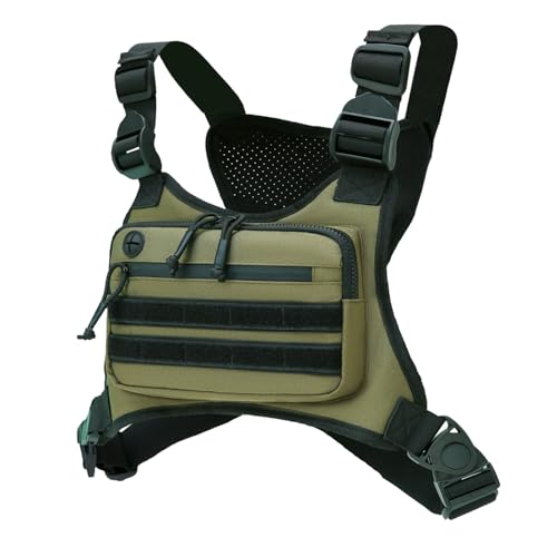 Muserise Outdoor Chest Bag – Brusttasche Für Laufen, Wandern & EDC, Verstellbar, Mit Holster Für Sport & Alltag
