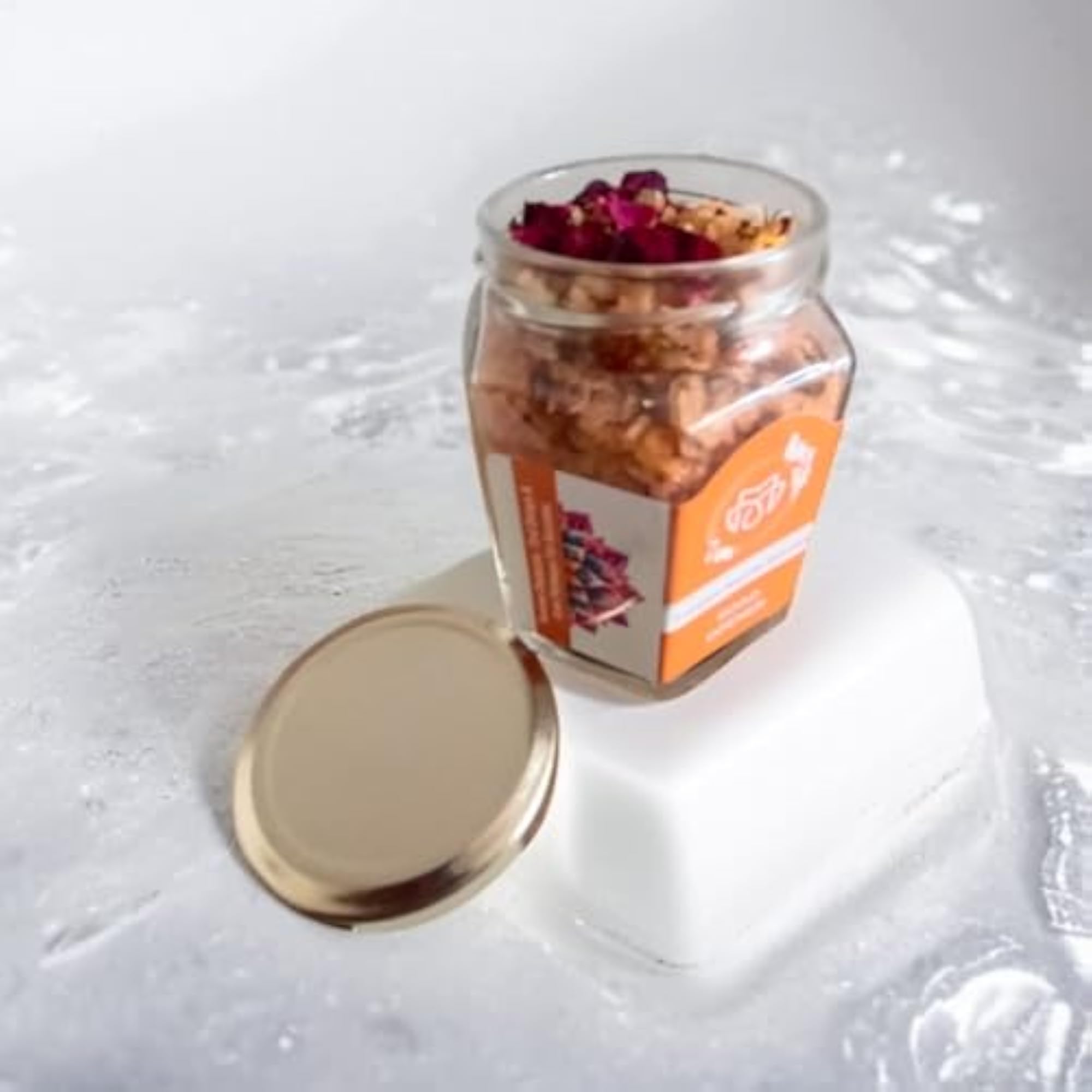 Premium Road Opener Bath Salt, Hexa Glass Jar Gift Edition