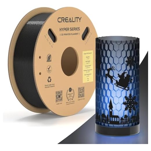 Creality Hyper PETG Filament,High Speed 600mm/s, 1kg(2.2lbs)/Spool 1.75mm, Clear Black