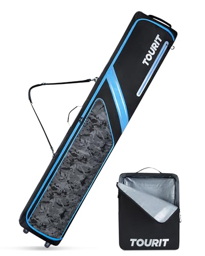 TOURIT Rolling Double Ski Bag, Fully Padded...