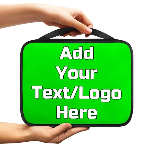 Image of Customize Bible Covers Add Your Own Photo Text Name Image Personalized Bible Bags for Men and Women Custom Bible Carrying Case Gifts Bible Holder with Handle, Lime