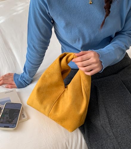 Bolso Tote Pequeño Slouchy de Gamuza para Mujer miniatura 3