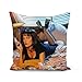 Housse de Coussin Taie Photo D'Actrice Uma Thurman Film Pulp Fiction Cigarette Lit Tarantino Cinema (40x40 cm)