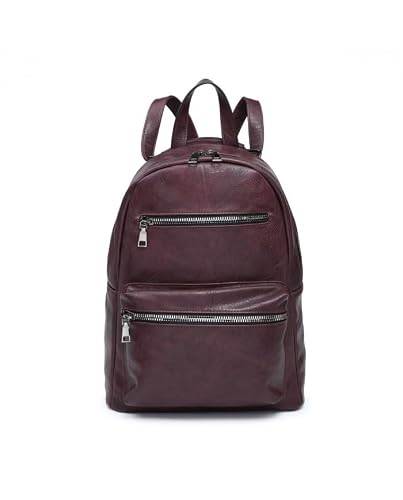 Jfy Women's Purple 2 Zipped Front Pockets Backpack (Purple)