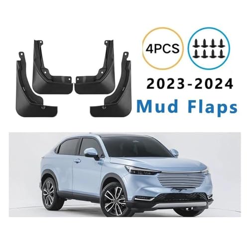 Guardabarros flaps barro salpicaderas para Vezel 2023-2024: protectores de ruedas contra salpicaduras 3