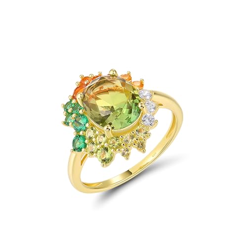 Bague hibiscus en argent 925 Santuzza sertie de saphirs roses