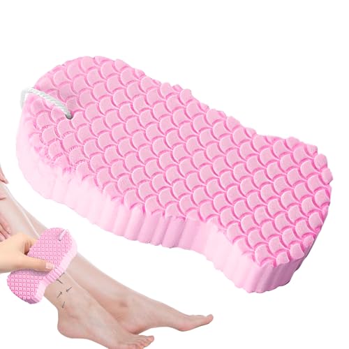 Esponja de baño exfoliante, exfoliante corporal suave, ideal para baño o ducha, adultos, adolescentes o niños, material suave reutilizable, esponja multiusos para el cuidado de la piel