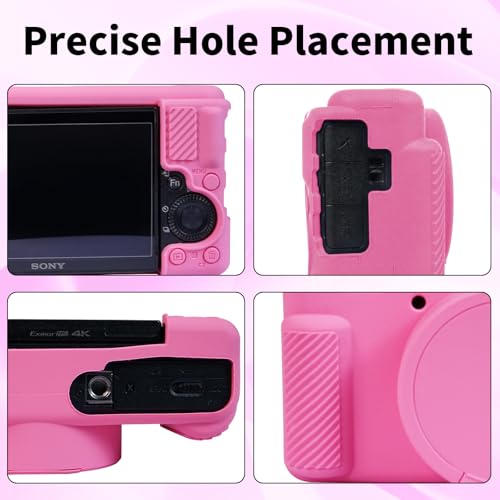Funda protectora para cámara Sony ZV-1 silicona rosa miniatura 4