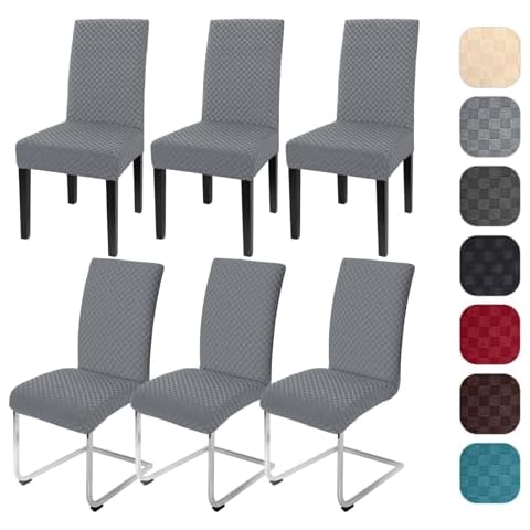 Alishomtll Grey Stretch Dining Chair Covers Set Cover