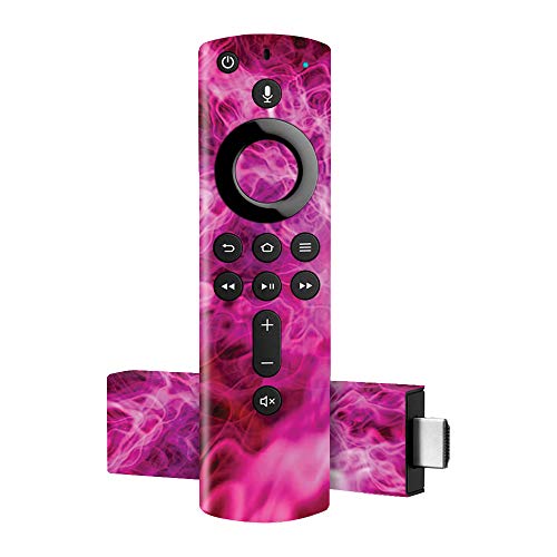 MightySkins Skin Compatible with Amazon Fire TV Stick 4K - Red Mystic Flames | Protective, Durable, and Unique Vinyl Decal wrap Cover | Easy to Apply, Remove, and Change Styles | Made in The USA