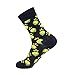 Produktbild LILONGXI Lustige Socken,Herbst Winter Zitrone Schnittplan Gedruckt Fashion Crew Socken, Atmungsaktiv, Antibakteriell Athletische Rohner Socken Outdoor Warmen Stricken Socken Aus Baumwolle(3pcs)