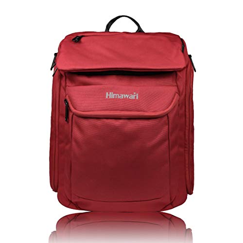 Preisvergleich Produktbild Himawari,Laptop-Rucksäcke für Herren, Damen, wasserabweisend, Casual, Reisen, Messenger Bussiness Schule, bis zu 15,6 Zoll 35CM rot
