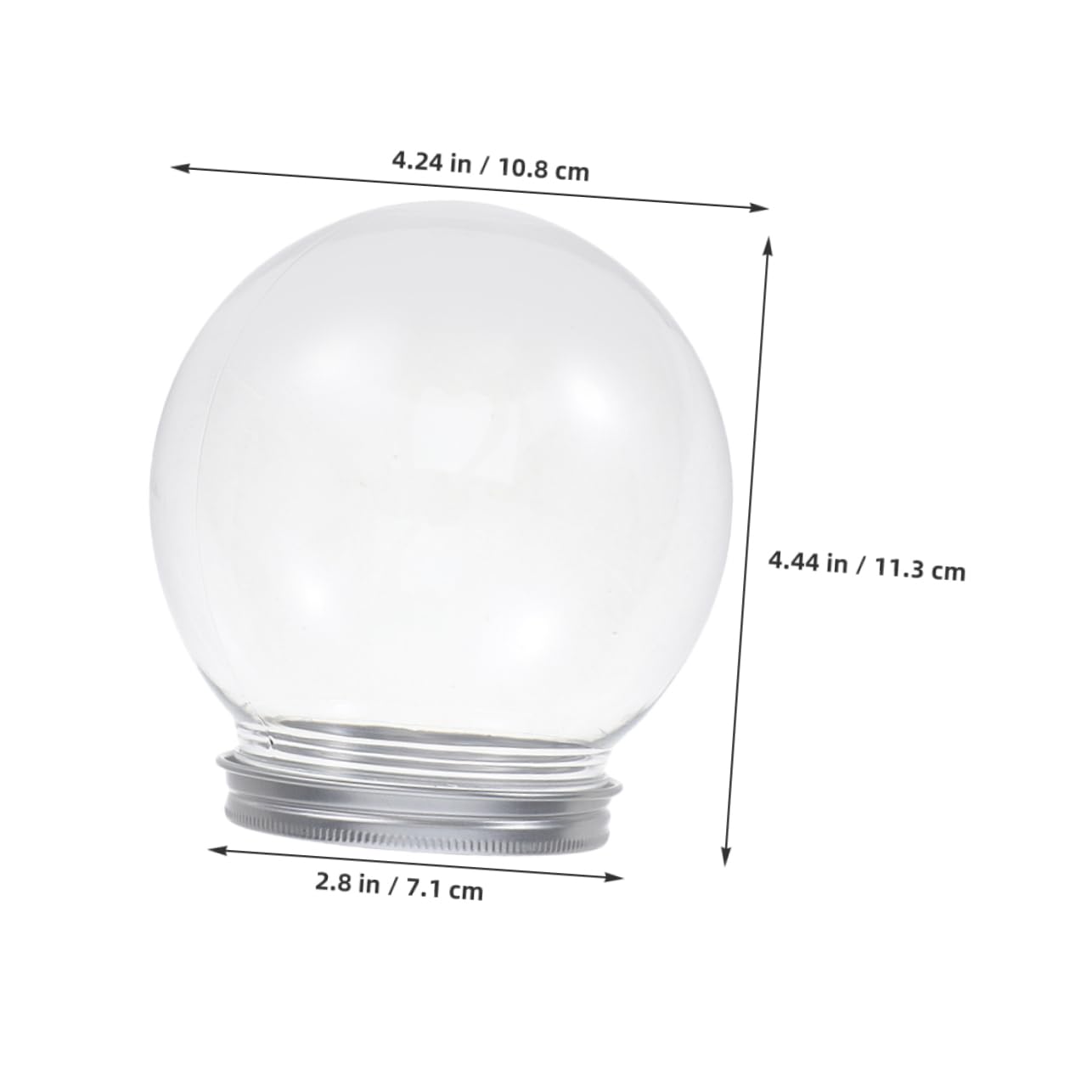 ULTECHNOVO 12 Bolas de Plástico Rellenable de 600 Ml con Tapa de Rosca, Estructura Resistente y Diseño Redondo para Navideña y Manualidades DIY
