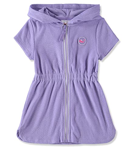 Girls Hooded Swimsuit Coverups Zip-Up Absorbent Terry Swim Cover Up, Size 2T-16