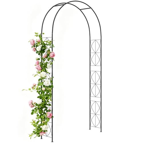 Outsunny Arche de Jardin Arche à rosiers Treillis tuteur Plantes grimpantes - Style Fer forgé...