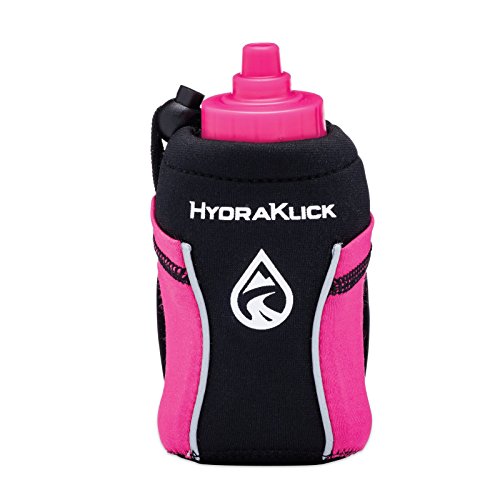 Solo Sleeve - Hands-Free Hydration clamp Bottle Waistband Running Belt (Rose)