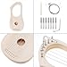 OriGlam Lyre Harp 7 String DIY Kit, Make Your Own Bass Wood, Lyres Wood Lyre Harp with String Post Saddle Tuning