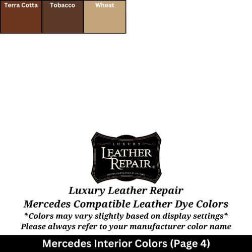 Luxury Leather Repair Automotive Leather Vinyl Crack & Crease Repair Kit Compatible for Mercedes Leather Interiors - includes Leather Dye (Anthracite, 16oz)
