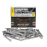 Huttig-Grip 3-1/4 in Framing Common Nail 12d Size, Bright Finish, 1 lb Pack of 63 Nails