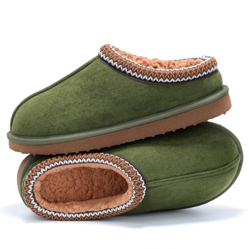 Image of Women's Slippers Fuzzy Cozy Short Ankle Shoes Indoor and Outdoor Mules Furry Warm House Slippers for Woman Cute Fluffy Clogs