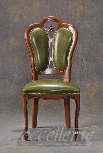 イタリア製ダイニングチェア二脚緑グリーン