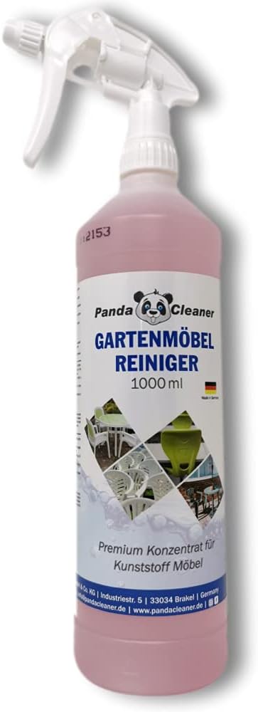 PandaCleaner® Limpiador de muebles de jardín – 1000 ml Premium concentrado para plástico muebles – Limpiador de muebles de jardín de plástico