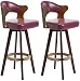 Clásico Conjunto de taburetes de barra de madera modernos de 2,360 ° Cómodo barstoms de bars de bars, sillas de barra de la isla de la isla de la isla, asiento de pub de cojín espesado