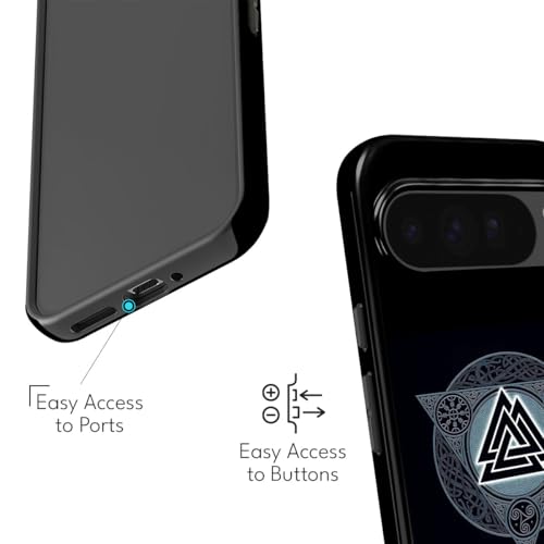 Image of MILLION CASES Valknut Radiance Crystal Case for Google Pixel 8a, Google Pixel 8a Back Cover Case(2024) - PC | Midnight Black