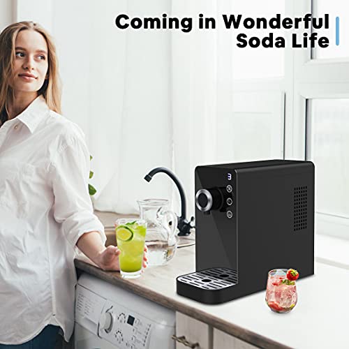 LifePlus Sparkling Water Maker, Electric Soda Maker Available for Personal & Commercial Use, 3-mode Water Dispenser, Untraditional Smart for Home, Bar, Gym, Office & Restaurant (Black)
