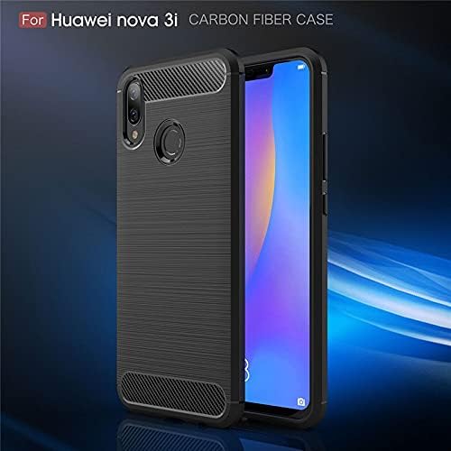 Image of Hybrid Carbon Fiber Back Case for Huawei Nova 3i (Black)