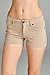 Emmalise Women's Summer Casual Stretchy Low Rise Booty Shorts, Black Khaki 2Pk, M