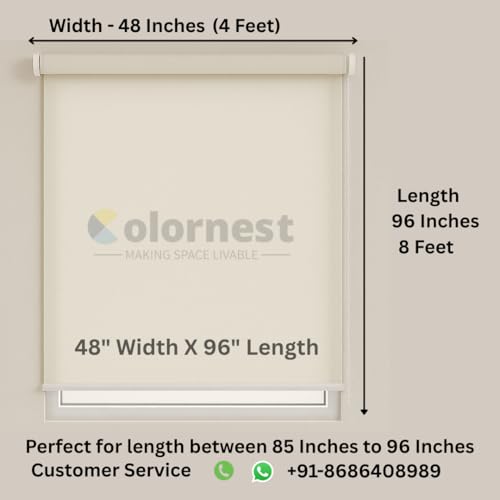 Image of Roller Blinds for Windows 48 Inch W X 96 Inch L | Dim Out Roll-Up Shades Sun UV Protection for Home & Office Charcoal Grey| Heavy Duty in 38 MM Pole